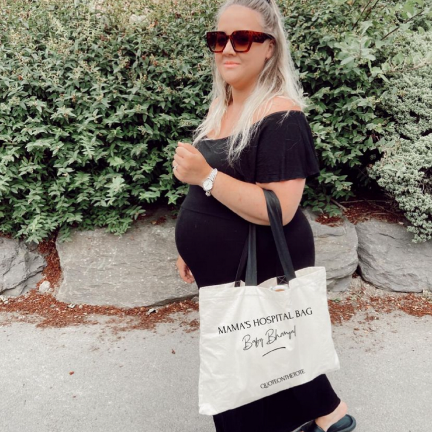 Personalised new mum baby hospital tote