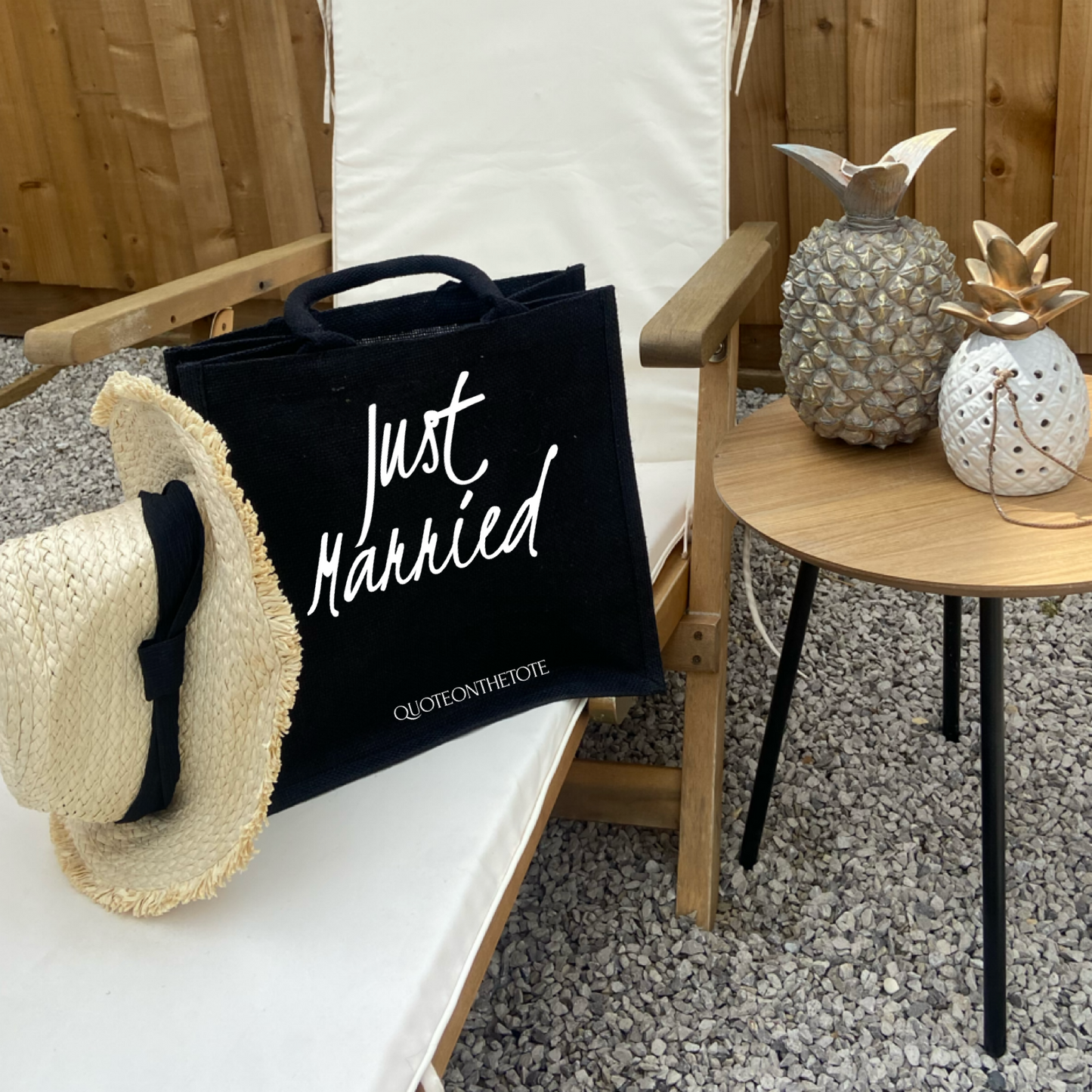 Black jute personalised
