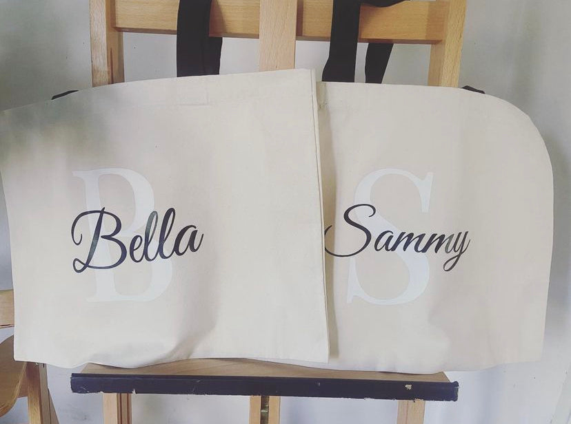Initial with name combo - tote
