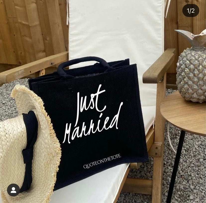 Black jute personalised