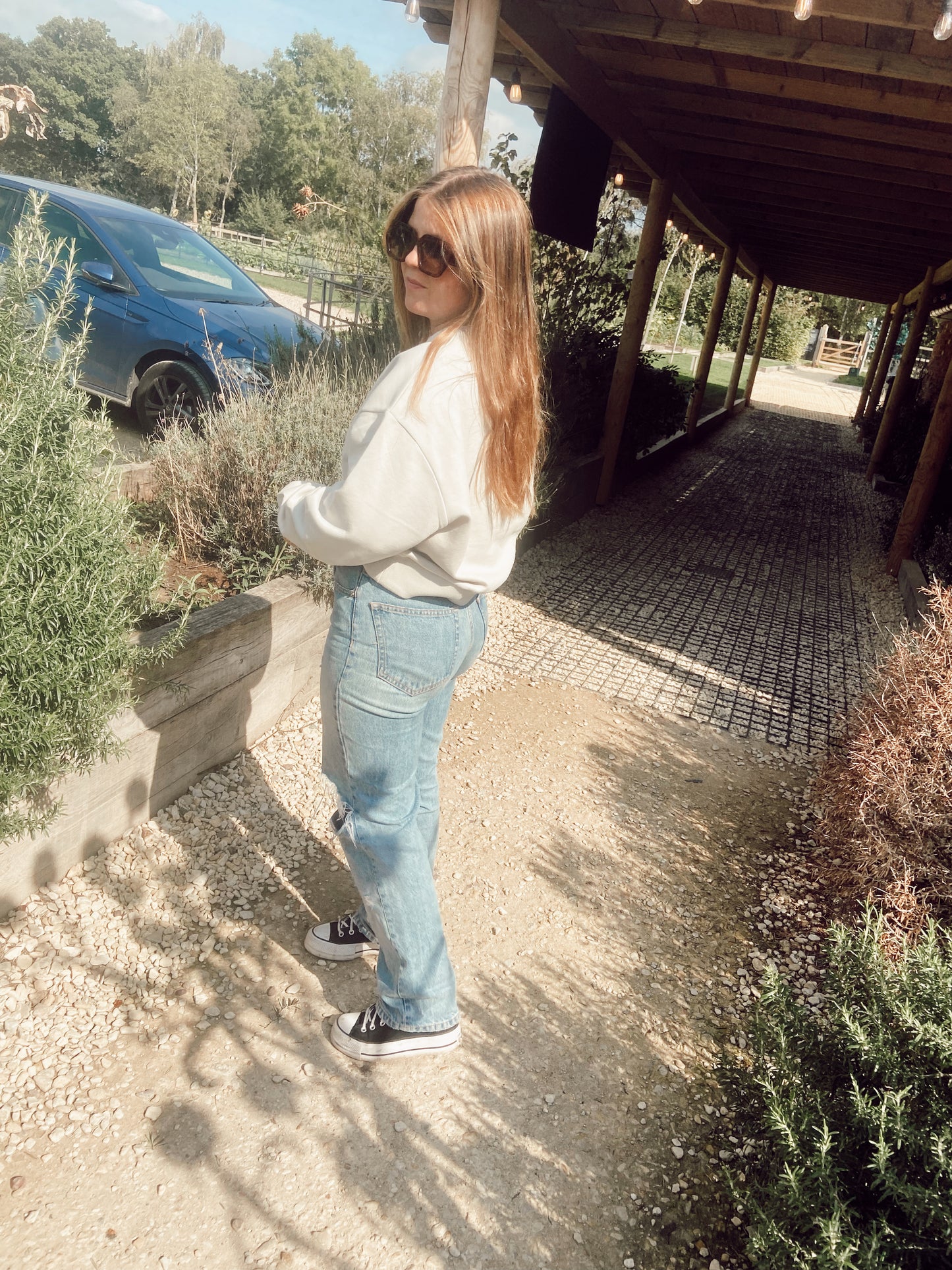 The bride personalised oversized cropped sweatshirt