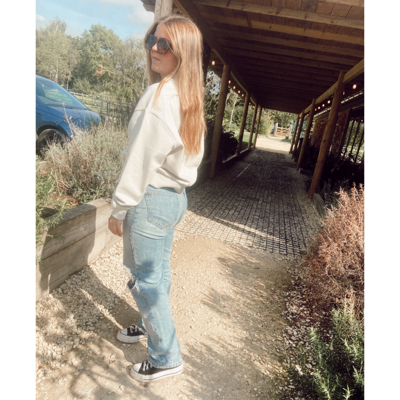 Personalised mama oversized cropped sweatshirt