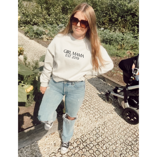 Personalised mama oversized cropped sweatshirt