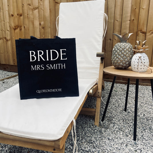 Black jute personalised