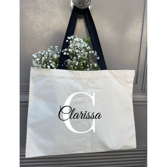 Initial with name combo - tote