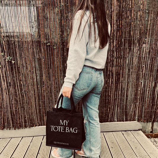 Black - My Tote bag personalised