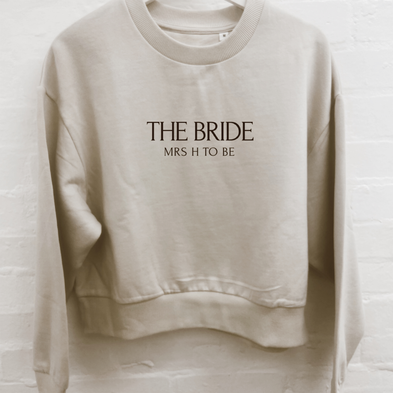 The bride personalised oversized cropped sweatshirt